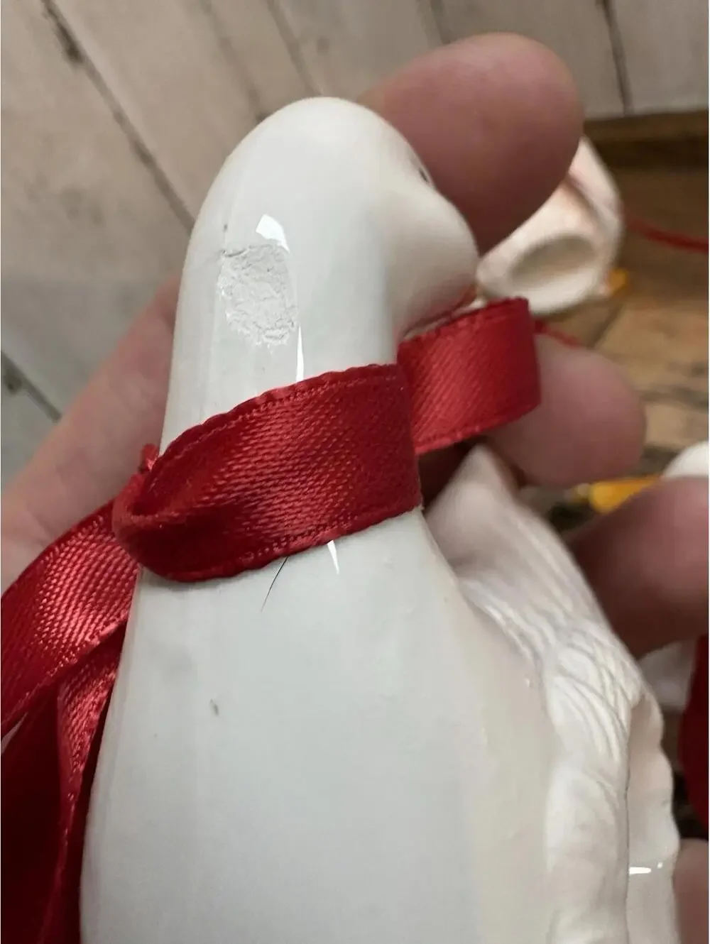 Ceramic White Duck Goose Napkin Rings Set of 4 Farmhouse Country Vintage Decor